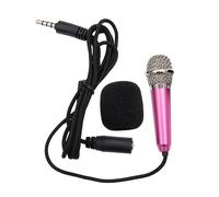 Parliky Mini Microfono Portatile Wireless Rosa Per Karaoke e Chat Condensatore Leggero Con Altoparlante Dinamico Compatibile Con Smartphone Pc e Tablet