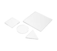 Parliky Piastra per Stampa Gel Riutilizzabile 4 Pezzi | Silice Gel, Superficie Trasparente Leggera, Forme Rotonda e Triangolare, per Card Making e Studi D'arte
