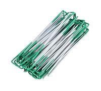 Parliky Picchetti da Giardino a Forma di U per Prato e Tende 20 Pezzi, Chiodi per Erba Sintetica Zincati Leggeri per Ancoraggio Telo Pacciamatura, Uso Esterno Giardinaggio e Campeggio