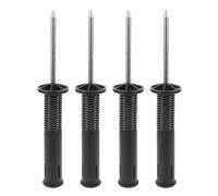 Parliky Picchetti da Terra a Molla per Bandierine da Calcio 4 Pezzi Base Elastica Nera Supporto per Pali D’Angolo da Allenamento Ancoraggio Stabile per Esercizi di Agilità e Allenamento