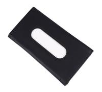 Parliky Porta Fazzoletti Pelle PU Scatola Tissue Box da Appendere su Visiera Organizer Salvaspazio per Auto Camion Barca e Rv Nero Elegante