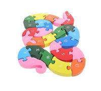 Parliky Puzzle in Legno Serpente Montessori per Blocchi Colorati Alfabeto e Numeri Gioco Educativo Stem per Sviluppo Cognitivo e Apprendimento Interattivo