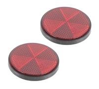 Parliky Riflettore Accessorio di Sicurezza Montato Rosso Tondo 56 Mm in Plastica Resistente Vite da 6 Mm, Set da 2 Catarifrangenti Posteriori per Bici Moto ATV per Segnalazione Stradale
