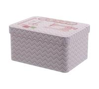 Parliky Scatola di Latta Rettangolare Portatile con Coperchio Ribaltabile, Organizer per Cucito in Metallo Compatto, Scatola Porta-Fili e Accessori da Cucire Salvaspazio per Uso Quotidiano