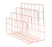 Parliky Scrivania Scomparti Organizer Mail e Riviste Elegante per Ufficio e Casa Supporto Decorativo per Documenti e Libri Design Svuotato Chic Rosa Oro