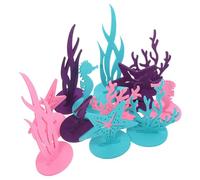 Parliky Set 12 Pezzi Centrotavola a Tema Oceano in Feltro Multicolore Decorazione per Feste Compleanno Mare Sirena Ornamento da Tavolo Leggero per Allestimenti e Foto Ricordo