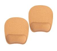 Parliky Set 2 Pezzi Tappetino per Mouse in Sughero con Poggiapolsi Ergonomico Antiscivolo per Computer Portatile Supporto Polso Morbido per Ufficio e Gaming