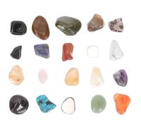 Parliky Set 20 Pezzi Pietre Levigate e Cristalli Levigati Naturali Minerali e Rocce con Scatola da Collezione per Materiali Didattici Geografia e Natura per Studenti