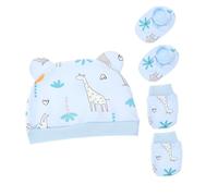 Parliky Set 3 Elementi per Ragazzo Ragazza in Cotone Cappello Estivo, Guanti e Calzini, Tenero e Facile da Usare, come Regalo per Neonata