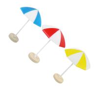Parliky Set 3 Mini Ombrelloni da Spiaggia in Miniatura in Plastica per Casa delle Bambole Decorazione Fai da Te per Micro Paesaggi Accessori Spiaggia per Modellismo e Bonsai