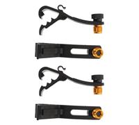 Parliky Set 4 Morsetti per Microfono Batteria in Metallo Nero Clip Supporto Microfono Antiurto Regolabile Morsetto per Asta Kit Batteria Acustica ed Elettrica Accessorio per Musicisti