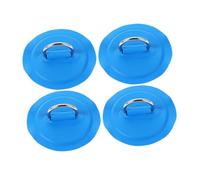 Parliky Set 4 Toppe con Anello a D in Acciaio Resistente per Paddle Board Gonfiabili Accessori in PVC Rinforzato 8 CM Rotonde Blu per Kayak Canoe e Tavole da Surf
