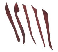Parliky Set 5 Coltelli da Vasaio in Legno Duro 20 Cm Impugnatura Ergonomica, Strumenti per Intaglio e Scultura Argilla, Utensili per Ceramica per Corsi D’Arte e Modellazione