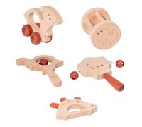 Parliky Set 5 Pezzi Sonagli in Materiale Sintetico Beige, Giocattolo Musicale Leggero per Allenamento della Forza della Mano, per Feste di Ragazzo Ragazza e Ragazzo Ragazza