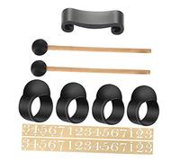 Parliky Set Riduce Rumore e Crea Suono Limpido 9 Pezzi Accessori per Tamburo a Lingua in Silicone e Plastica per Principianti per Strumenti a Percussione Steel Tongue Drum