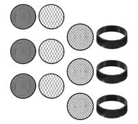 Parliky Setaccio da Giardino in Plastica Nero, Set di 3 Reti Intercambiabili per Terreno, Sabbia e Rocce, Strumento Portatile per Filtraggio e Analisi del Suolo in Esterni