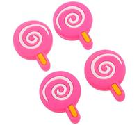 Parliky Smorzatori per Tennis a Lecca-Lecca in Silicone 4 Pezzi Ammortizzatori di Vibrazioni per Racchette da Tennis Rosa Assorbimento Shock per Comfort di Gioco e Uso Versatile