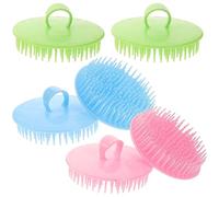 Parliky Spazzola per Shampoo Capelli 6 Pezzi Spazzola per Massaggio e Rimozione Nodi in Materiale PP Adatta per Pulizia Profonda del Cuoio Capelluto