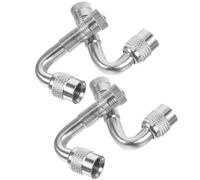 Parliky Stelo Valvola in Ottone 45° con Tappo Antipolvere in Metallo Adattatore Estensione Valvola per Pneumatici Auto Veicoli a Due Ruote e Camion Set 4 Pezzi Compatibile Valvole