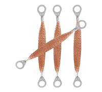 Parliky Strisce di Messa A Terra Auto Cavi Antistatici per Veicoli con Fori Ø10Mm Lunghezza Totale Fasce di Terra Piatte Intrecciate per Automobili