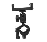 Parliky Supporto per Telefono Rotazione 360° per Tromba Morsetto Regolabile 15-31mm, Plastico Nero per Prove di Gruppo e Concerti All'aperto