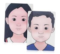 Parliky Tavole per Pratica Trucco in Plastica Leggera Volti e Bambina per Esercizi Pittura e Makeup Riutilizzabili con Angoli Sicuri per Artisti e Principianti