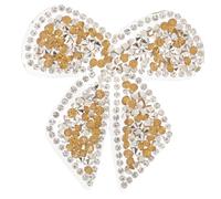 Parliky Toppa Termoadesiva Fiocco con Strass Colorati Patch per Cucito Fai da Te Decorazione Abbigliamento Jeans Zaini Resistente e Facile da Applicare