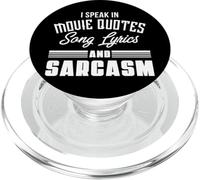 Parlo Citazioni Dei Film Testi Delle Canzoni E Sarcasmo PopSockets PopGrip per MagSafe
