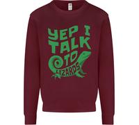 Parlo Con I Lucertole Camaleonti Draghi Barbati Uomo Felpa Maglione