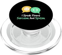 Parlo fluente sarcasmo e sintassi software ingegnere codificatore PopSockets PopGrip per MagSafe