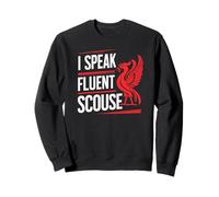 Parlo fluente Scouse Liverpool Inghilterra Liverpudlians Divertente Felpa