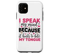 Parlo la mia mente perché mi fa male mordere la lingua Custodia per iPhone 11