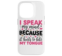 Parlo la mia mente perché mi fa male mordere la lingua Custodia per iPhone 14 Pro