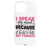 Parlo la mia mente perché mi fa male mordere la lingua Custodia per iPhone 15