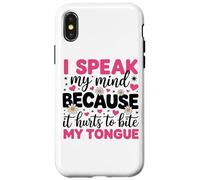 Parlo la mia mente perché mi fa male mordere la lingua Custodia per iPhone X/XS