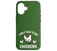 Parlo solo con i miei polli Farm Farmer Farm Backyard Carino Custodia per iPhone 16