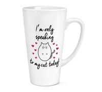 Parlo Solo Con Il Mio Gatto Oggi Tazza Grande Da 17oz - Divertente