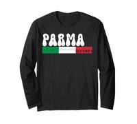 Parma City Italia Vintage Bandiera Italia per Gli Amanti dei Viaggi Maglia a Manica