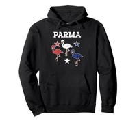 Parma Ohio Flamingo Rosso-Bianco-Blu Abbigliamento Patriottico Felpa con Cappuccio