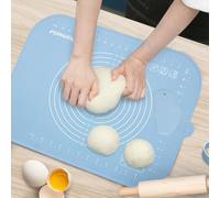 Parmedu Tappetino da Cucina in Silicone: Tappetino Spesso Antiaderente 50x40cm in Dimensioni Compatte con Cintura di Conservazione e Taglia-Pasta - Tappetino per Stendere la Pasta Resistente al Calore