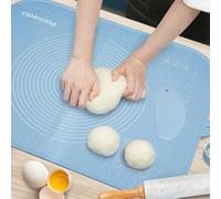 Parmedu Tappetino Silicone Extra Large: 80x60cm Tappetino per Impastare Antiaderente con Cinghia di Conservazione e Tagliapasta, Tappetino da Forno Resistente al Calore Tappetino per Piano di Lavoro