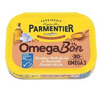 PARMENTIER Omega Bon Sardine con olio di lino e girasole e semi di lino MSC 135 g