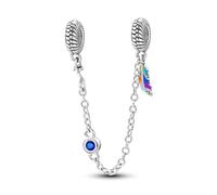 Parmuz 925 Sterling silver catena di sicurezza per braccialetto amore farfalla malocchio stopper distanziatore Charms clip ciondoli perline regalo gioielli per le donne