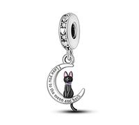 Parmuz Sterling Silver Ciondoli per bracciale Cat Cactus Animal Travel Lover Amante 925 Archi argento per tallone Fit Snake Chain Bracciale e collana regalo per cani amante