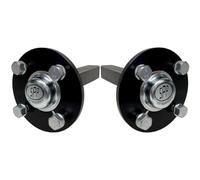 Parnells - 1 Paia, Mozzo e Fusello, 4 Perni M12, 100 mm Pcd, 40x40 mm, 200 mm di Lunghezza, 128,7 Km/H, 1800 kg di Capacità Totale, per Quad, Rimorchio Atv, Rimorchio Stradale, Fieno Bob e Tosaerba