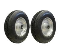 Parnells 400-8 ruota per carriola da 16", pneumatico 6ply, cuscinetti a sfera da 25mm - set di 2