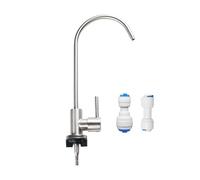 PAROAD Rubinetto per acqua potabile SUS304 in acciaio inox per osmosi inversa e filtro dell'acqua, rubinetto osmosi, 100% senza piombo, resistente alla corrosione, con attacco rapido da 1/4" e 3/8"