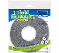 PARODI & PARODI- Discolux Disco Ricambio per Lucidatrice Pavimenti, Disco in Lana d'Acciaio Ideale per Pavimenti in Marmo, 3 Pezzi in Colore Grigio. Prodotto Brevettato, Made in Italy, Dia 12,5