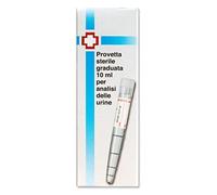 PARODI & PARODI- Provetta Sterile per Analisi delle Urine da 10ml con Tappo a Pressione, Provette Graduate per Laboratorio Analisi in Plastica Trasparente da 10 ml con Etichetta