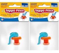 PARODI & PARODI - Tappi Bottiglie Vino Ermetico Forma a Pesce, 1 Tappo in Silicone con Perno Ottone per Contatto Alimentare, Tappo Bottiglia Vino, Birra, Olio, Aceto, Accessori Cucina Salva Freschezza
